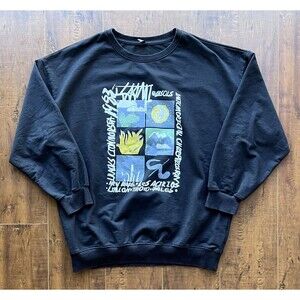Stussy High Desert Long Sleeve Tee Men’s Large Black Streetwear Skate Sweater